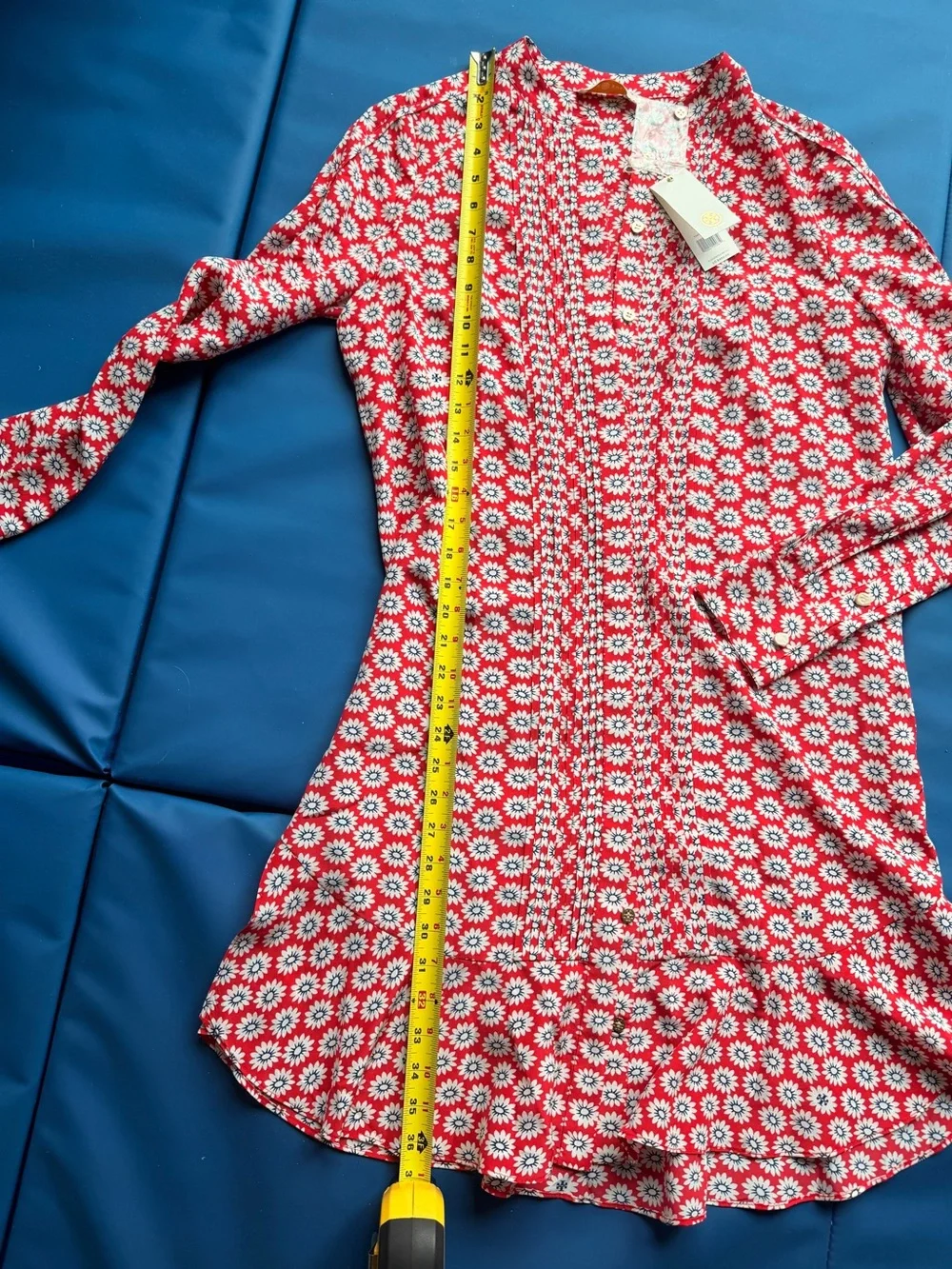 Tory Burch Cora Dress NWT Red Silk Dress Size 8